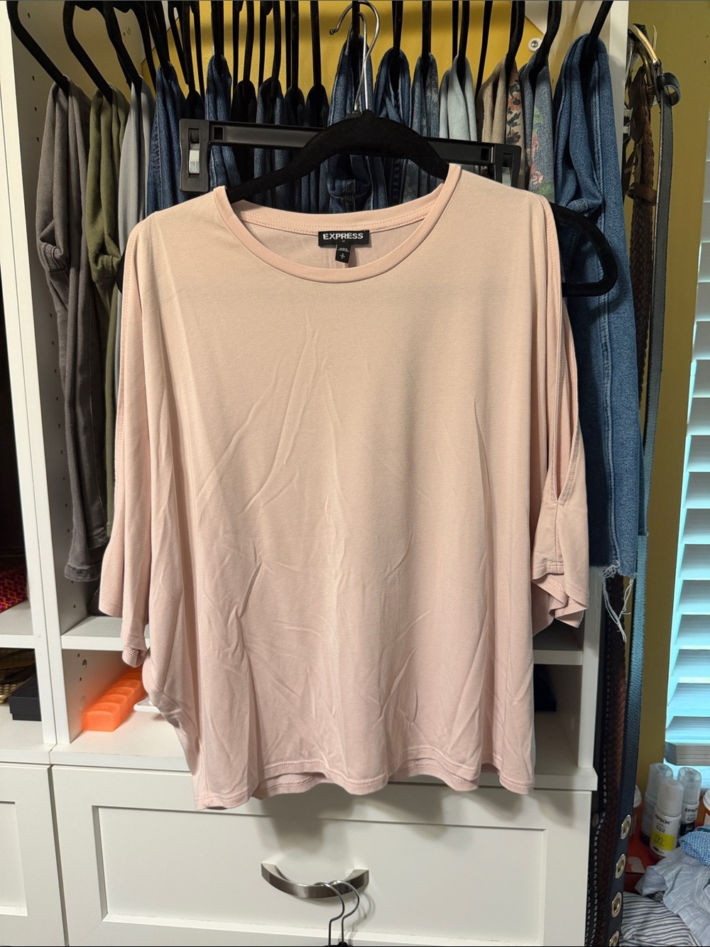 Express Blush Pink Dolman Sleeve Tunic